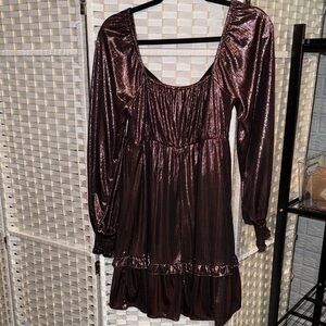 Peach Love California Shimmering Copper Dress